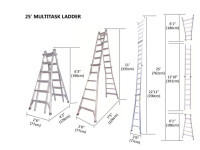 MULTI-TASK GRADE 1 A-FRAME LADDER WITH 25 FEET REACH FOR RENT