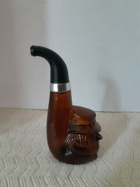 Vintage Avon Dark Amber Glass Pipe