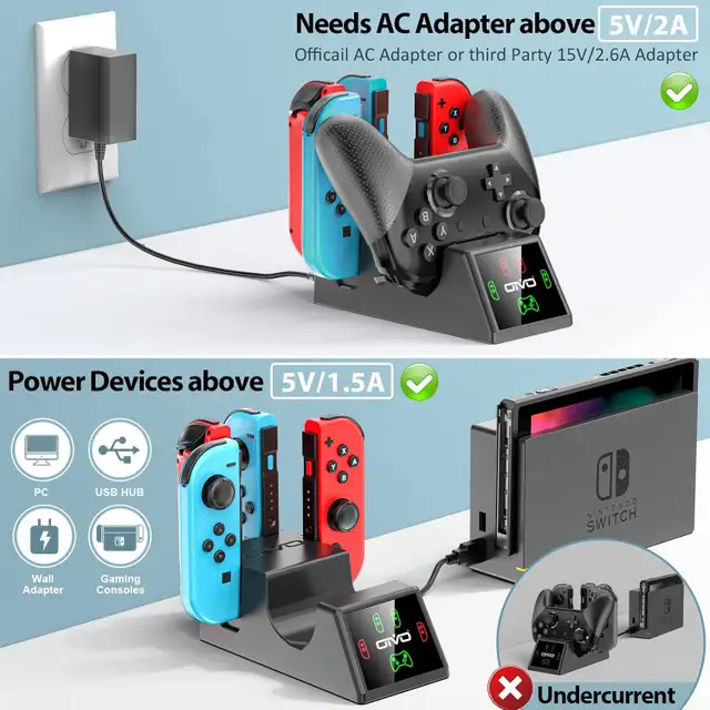 Charging Dock for Nintendo Switch joycon and Pro controller523497162513459203