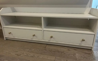 IKEA Hauga White Storage Unit with Gold Knobs, View more