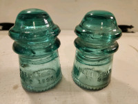 Antique Glass Insulators - Green / Aqua