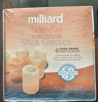 New and Giftable 6 Himalayan Salt Shot Glasses!  