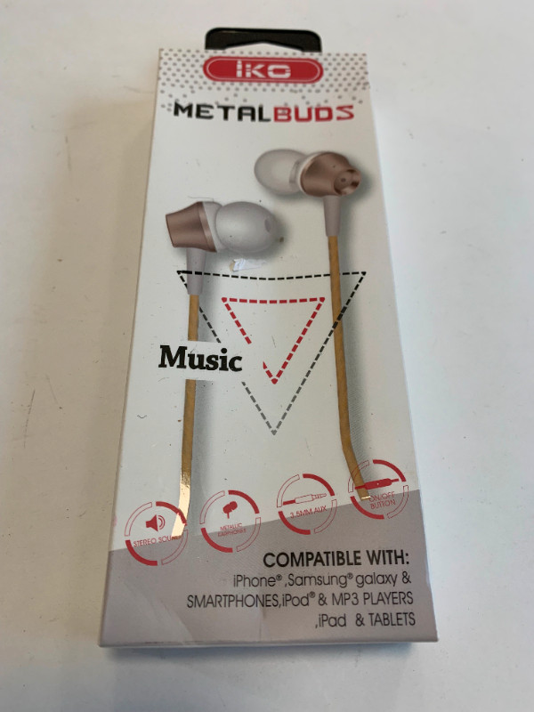 IKO Metal EarBuds, iPhone, Samsung, iPod, MP3 (GC1) in iPods & MP3s in Calgary - Image 2