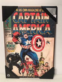 Captain America #100 Silver Age Marvel Comic Book Cover Wall Art