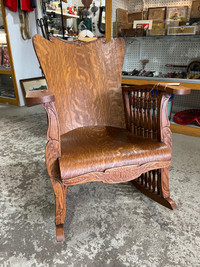 Solid oak Grandfather rocking chair 