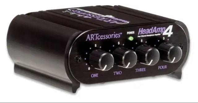 ART 4 Channel Headphone Amp HEADAMP4 w Power Supply in Pro Audio & Recording Equipment in Hamilton - Image 2