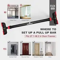 Door Pull Up Bar - No Screws Needed - Upgraded Security - Home G
