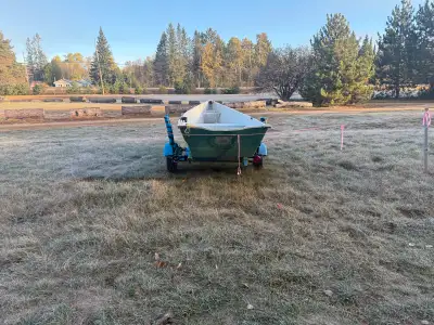 Sturdy steel boat trailer for sale. Needs trailer lights and license plate holder. The boat in the p...