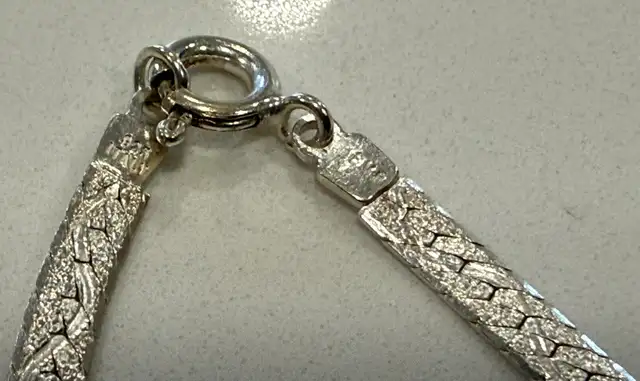 925 Silver Necklace. Made in Italy. 16” stamped. 6.4 gram in Jewellery & Watches in Ottawa - Image 3