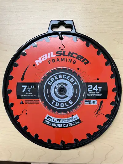Crescent Nail slice saw blade 7 1/4” 24T, View more