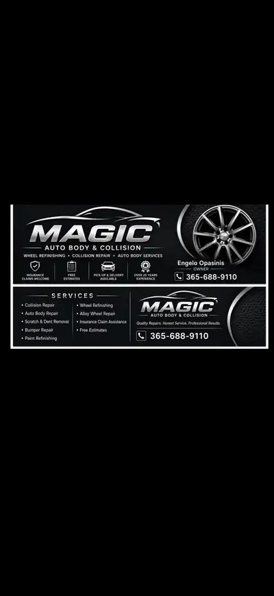 Magic auto body and collision repairs free estimates, View more