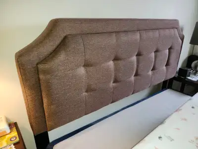 queen fabric bed-head and frame - Bennett's, View more