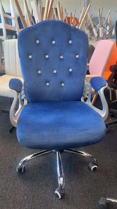 Velvet button tuffed office Chair, Computer Desk Chair Swivel, View more