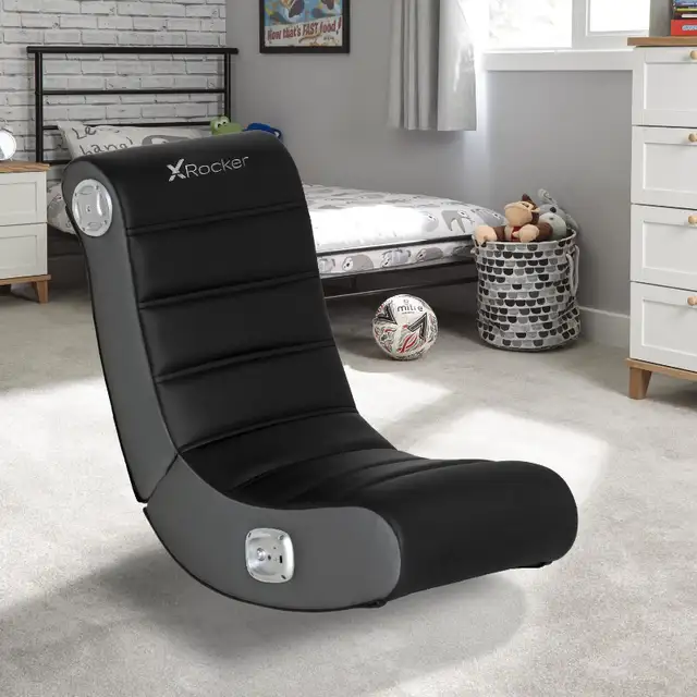 X Rocker Play 2.0 Wired Floor Rocker Gaming Chair - Black in Chairs & Recliners in Kingston - Image 3