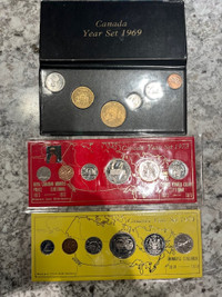 SOLD on EBAY! RARE 1969 Gold plated coins, 1973 RCMP & 1974 WPG