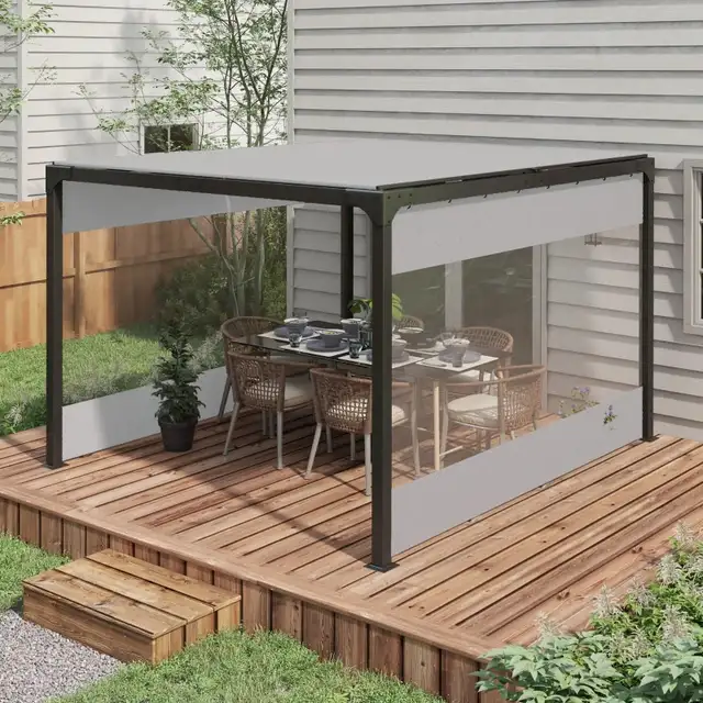 Pergola Gazebo Curtains for 10' x 10' Pergola, 2 Pack Side Panel in Patio & Garden Furniture in Markham / York Region - Image 7