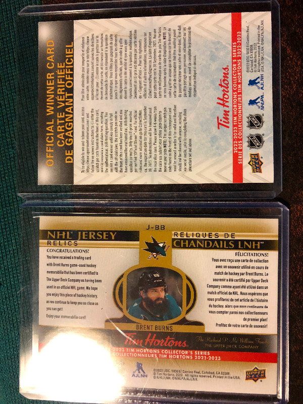 2022/23 Tim Horton’s redemption card in Arts & Collectibles in Saint John - Image 2