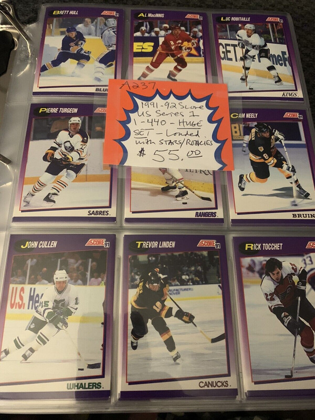 1991-92 Score US HUGE SET 440 Hockey Cards Loaded Booth 263 in Arts & Collectibles in Edmonton