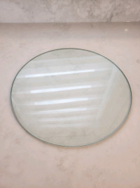 9.5 inch clear glass flat plate