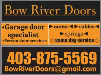 BowRiver Doors with 15 years of experience. Born and raised in Calgary. "trust your garage door guy...