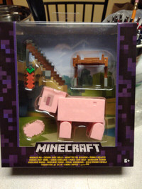 Minecraft saddled pig