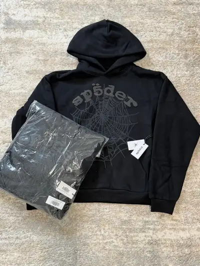 Phantom Black Sp5der Hoodie , View more