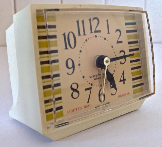 Vintage 1970. Collection. Electric alarm clock WESTCLOX63417636195201121
