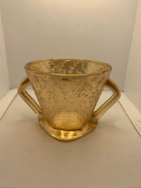 Vintage 1950's Jeannette Glass Company Footed Sugar Bowl