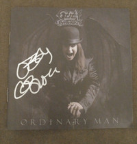 Autographed Ozzy Osbourne cd booklet &amp; Ordinary man cd