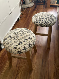 2 boho style stools! 