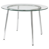 IKEA SALMI glass round table