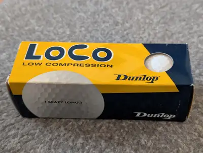 Three Dunlop Loco (low compression) #3 golf balls, View more