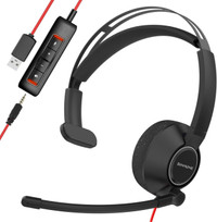 USB Headset with Microphone for Office with Noice Cancelling