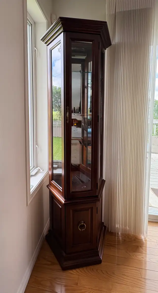Mirrored curio cabinets with lighting 2available) in Hutches & Display Cabinets in Edmonton - Image 2