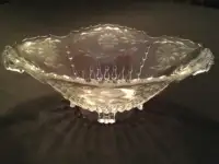Hughes Cornflower Cut Glass Fruit Bowl
