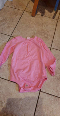 Girls long sleeve onesie- pink- 24mth