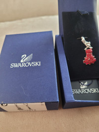 Swarovski Red Dress Charm Pendant  Breloque Robe Rouge NEW Box