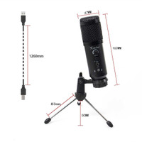 USB Condenser Microphone with adjustable mic stand 