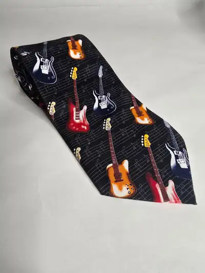 Electric Guitar Necktie – Perfect for Musicians & Music Lovers!, View more