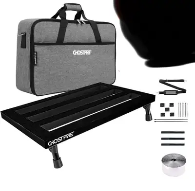GHOSTFIRE Guitar Pedal Board and Ernie ball patch cords, View more