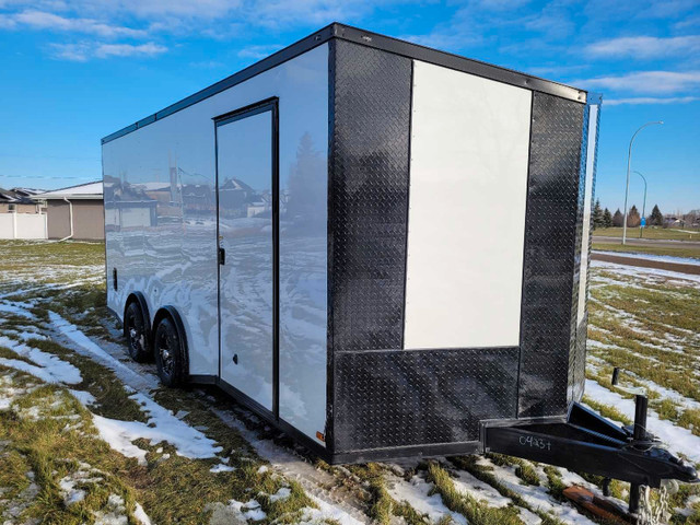 Titanium 8.5x18 7' Enclosed Cargo Trailer Snowmobile ATV Cargo in Cargo & Utility Trailers in Regina - Image 2