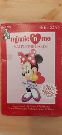 90’s Rare Minnie n’ Me Valentine’s Day Card Pack of 36 cards
