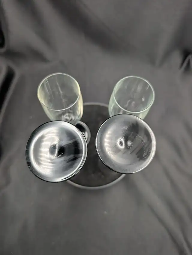 Luminarc Domino Black Stemmed Champagne Flutes Set of 4 in Kitchen & Dining Wares in Calgary - Image 9
