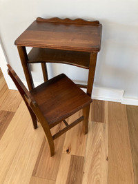 Telephone table with chair