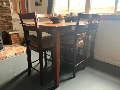 Pub Sized Table and 8 Chairs, View more