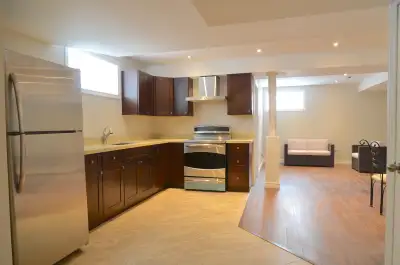 1 Bedroom & den basement apartment with separate entrance unit with large living room and big privat...