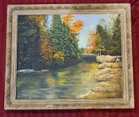 Antique Landscape Painting Signed E Kool