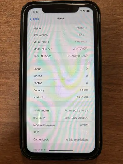 iPhone XR White 64GB + Swarovski Case & Box, View more