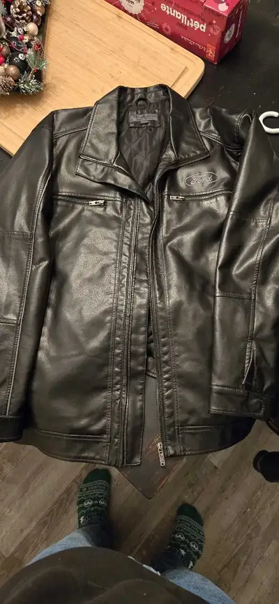 Leather ford jacket, View more