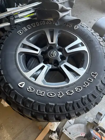 Tacoma Rims and Tires; Firestone Destination; LT265/70R17; Mud and Snow; Excellent tread conditions;...